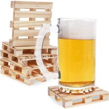 Набор деревянных мини-подставок для горячих и холодных напитков (6 шт.) Juvale