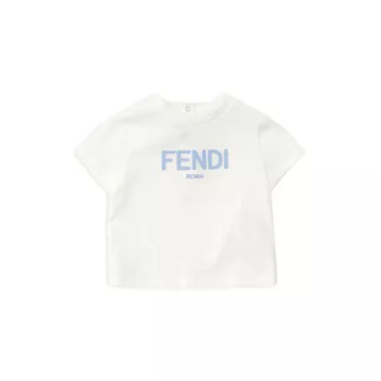 Футболка с короткими рукавами и логотипом для малышей для мальчиков FENDI