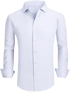 Alex Vando Mens Bamboo Dress Shirts Wrinkle Free Regular Fit Stretch Button Down Shirt Alex Vando