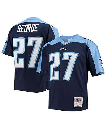 Men's Eddie George Navy Tennessee Titans Big and Tall 1999 Retired Player Replica Jersey Mitchell & Ness