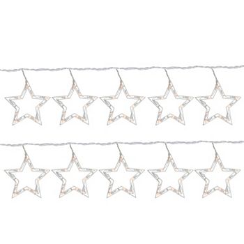 Northlight 13.5-ft. 100 Count Clear Twinkling Star Icicle Christmas Lights Northlight