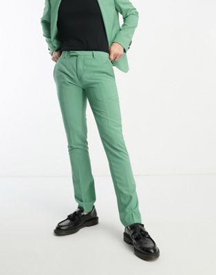 Фисташково-зеленые костюмные брюки Twisted Tailor Twisted Tailor