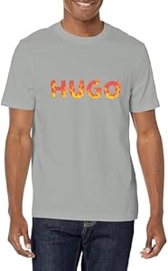 HUGO Men's Flames Logo Short Sleeve Tshirt Hugo