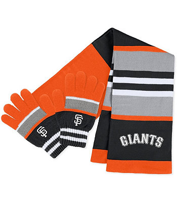 Женский комплект из перчаток и шарфа в полоску San Francisco Giants WEAR by Erin Andrews