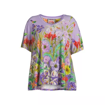 The Janie Favorite Floral Swing T-Shirt Johnny Was, Plus Size