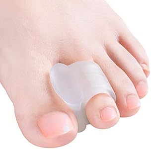 Welnove - 10 Pack Toe Separators Gel (Гель) Toe Spacers Bunion Corrector（1st/2nd Toe) and Spreader for Bunions, Overlapping Toes and Drift Pain Relief Pads - Clear Welnove