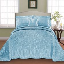 Serenta Quilted Bedspread Set with Coordinating Throw Pillow Serenta