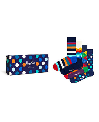 Подарочный набор мужских разноцветных носков, 4 шт. Happy Socks
