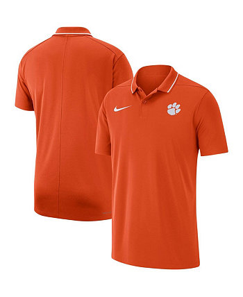 Мужская оранжевая рубашка-поло Clemson Tigers 2023 Coaches Performance Nike