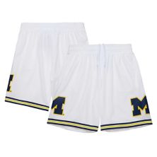 Men's Mitchell & Ness White Michigan Wolverines 1991/92 Throwback Jersey Shorts Mitchell & Ness