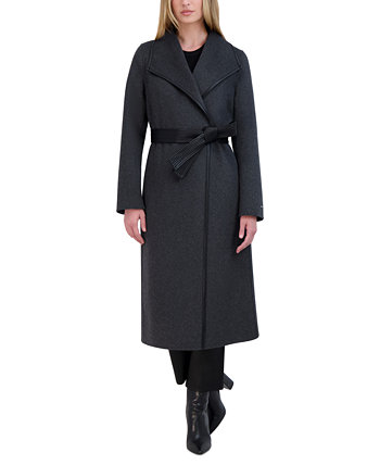 Женское пальто с запахом и поясом из смесовой шерсти Tahari