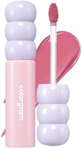 COLORGRAM Fruity Glass Tint Pearl Gloss | Lip Plumper | Glossy Transparent Dewy Lip Gloss with subtle Pink Glitter, Buildable & Blendable for Glowing, Sparkling effect 0.11 Oz. Colorgram