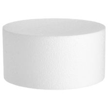 Round Foam Cake Dummy (White, 8 x 4 Inches) Bright Creations