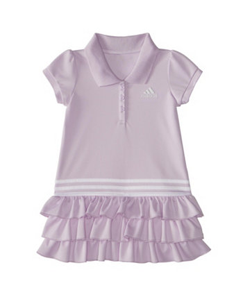 Платье-поло с короткими рукавами для девочек для малышей Adidas