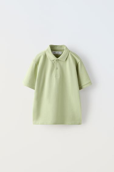  Полосатая Рубашка ZARA PLAIN BASIC POLO SHIRT ZARA