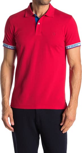 Рубашка-поло с короткими рукавами и логотипом Roberto Cavalli