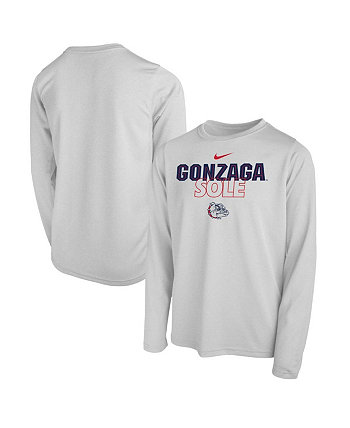 Youth Boys and Girls White Gonzaga Bulldogs Sole Bench T-shirt Nike