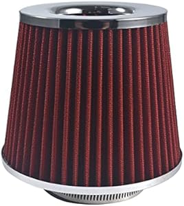 Black 3" 76mm Performance High Flow Cold Air Intake Cone Replacement Dry Air Filter Pinkhatcat