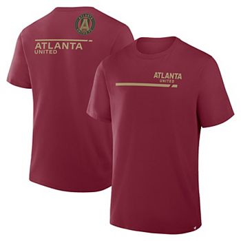 Мужская красная футболка Fanatics Atlanta United FC Corner Kick Legacy с короткими рукавами, 100% хлопок Fanatics