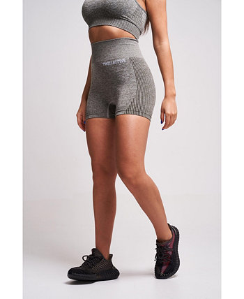 Women's Fortel Recycled Ruched Booty Shorts - Petrol Marl Twill Active