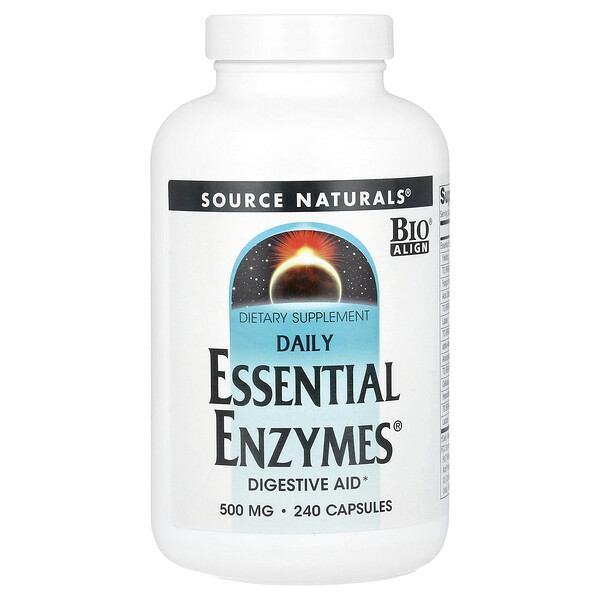 Ежедневные важные ферменты - 500 мг - 240 капсул - Source Naturals Source Naturals