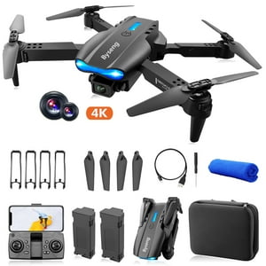 Foldable Drone with Dual 4k HD Camera, Byseng Drones for Kids and Adults with 2 Batteries Carrying Bag Byseng