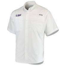 Мужская рубашка с тамиами Columbia White LSU Tigers PFG Unbranded