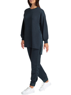 Пуловер из смесового материала с длинным рукавом и круглым вырезом H HALSTON