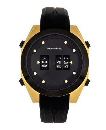 Женские часы Drum-Roll серии M76 с черным силиконовым ремешком, 46 мм Morphic