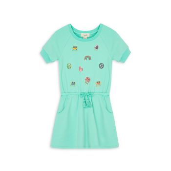 Little Girl's &amp; Girl's Groovy Embroidered Dress PEEK