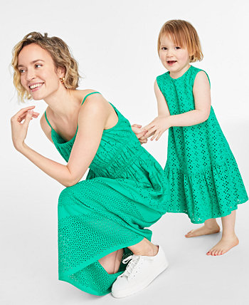 Хлопковое платье с люверсами для малышей и маленьких девочек, созданное для Macy's On 34th