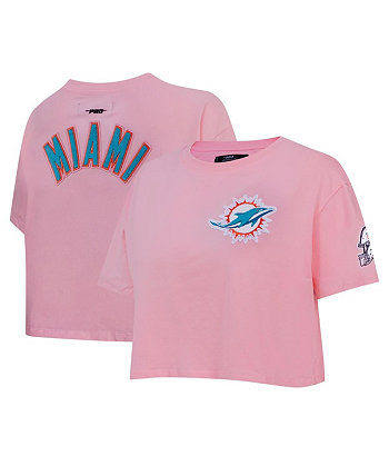 Женская розовая укороченная футболка свободного кроя Miami Dolphins Pro Standard