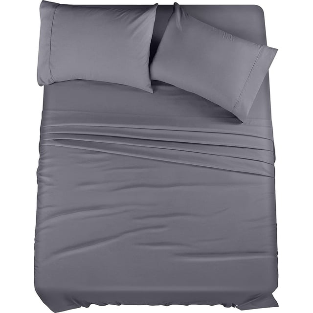 1000-Thread-Count 100% Egyptian Cotton Sheet Set QUEEN Size Fits 6-9 Inches Deep Pocket ( Solid, Midnight Black ) Rinku Linen