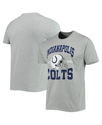 Мужская серая футболка Indianapolis Colts Helmet с меланжевым покрытием Junk Food