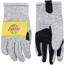 Мужские серые вязаные перчатки FOCO Los Angeles Lakers Team Unbranded