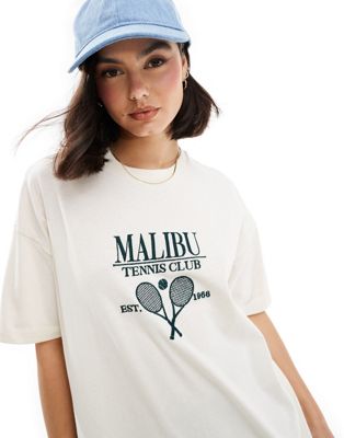 Женская Футболка Miss Selfridge Malibu Oversized Miss Selfridge