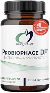 Designs for Health Probiophage DF - Bacteriophage Prebiotic + Probiotic Supplement - Probiotics for Digestion + Immune Support - Dairy Free Pre and Pro Biotics in Delayed Release Capsules (60 Count) Designs for Health