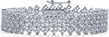 Bridal Wide CZ Bracelet Bling Jewelry