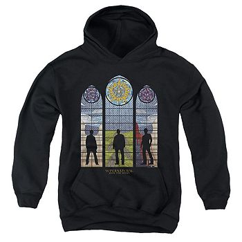 Supernatural Stained Glass Youth Pull Over Hoodie Licensed Character