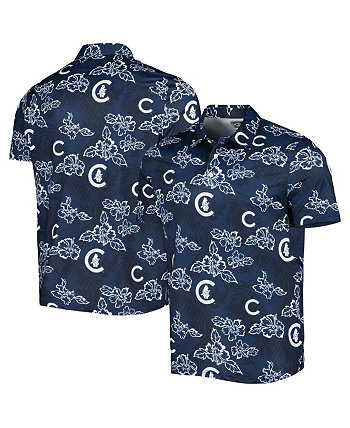 Мужская темно-синяя рубашка поло с принтом Chicago Cubs Cooperstown Collection Puamana Reyn Spooner