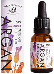 Pre De Provence Moroccan Argan Oil for Skin, Face, Hair, & Nails (0.5 oz) - Lavender Pré de Provence