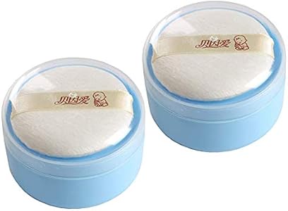 Topwon 3.5'' Baby After-Bath Powder Puff Kit Container Dispensor Case with Sifter | BPA Free (1 Packed) Topwon