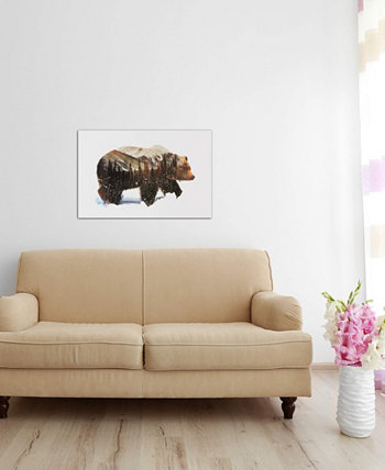 Холст "Арктический медведь гризли" Андреаса Ли, завернутый в галерею (18 x 26 x 0,75) ICanvas