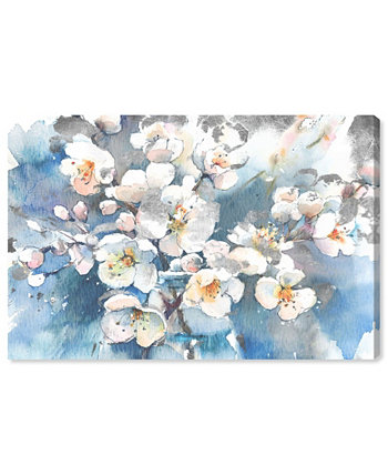 Весеннее цветение на синем холсте, 36 "x 24" Oliver Gal