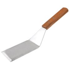 Wood Handle Stainless Steel Smooth Wide Spatula 11.2&#34; Long Unique Bargains