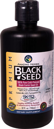 Масло черного тмина премиум-класса Amazing Herbs — 32 жидких унции Amazing Herbs