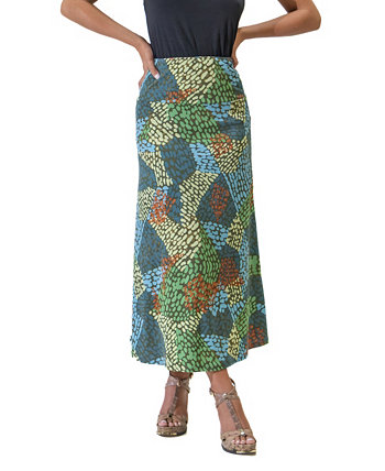 Women's Elastic Waist Long Maxi Skirt 24Seven Comfort