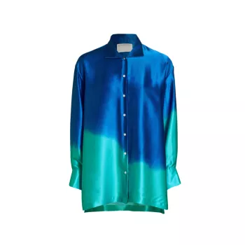 Атласная блузка с эффектом крашения Alejandra Alonso Rojas