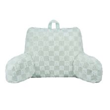 The Big One® Green Faux Fur Checkered Texture Backrest Pillow The Big One