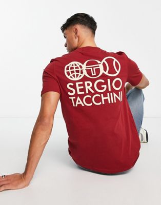 Красная футболка с принтом на спине Sergio Tacchini SERGIO TACCHINI